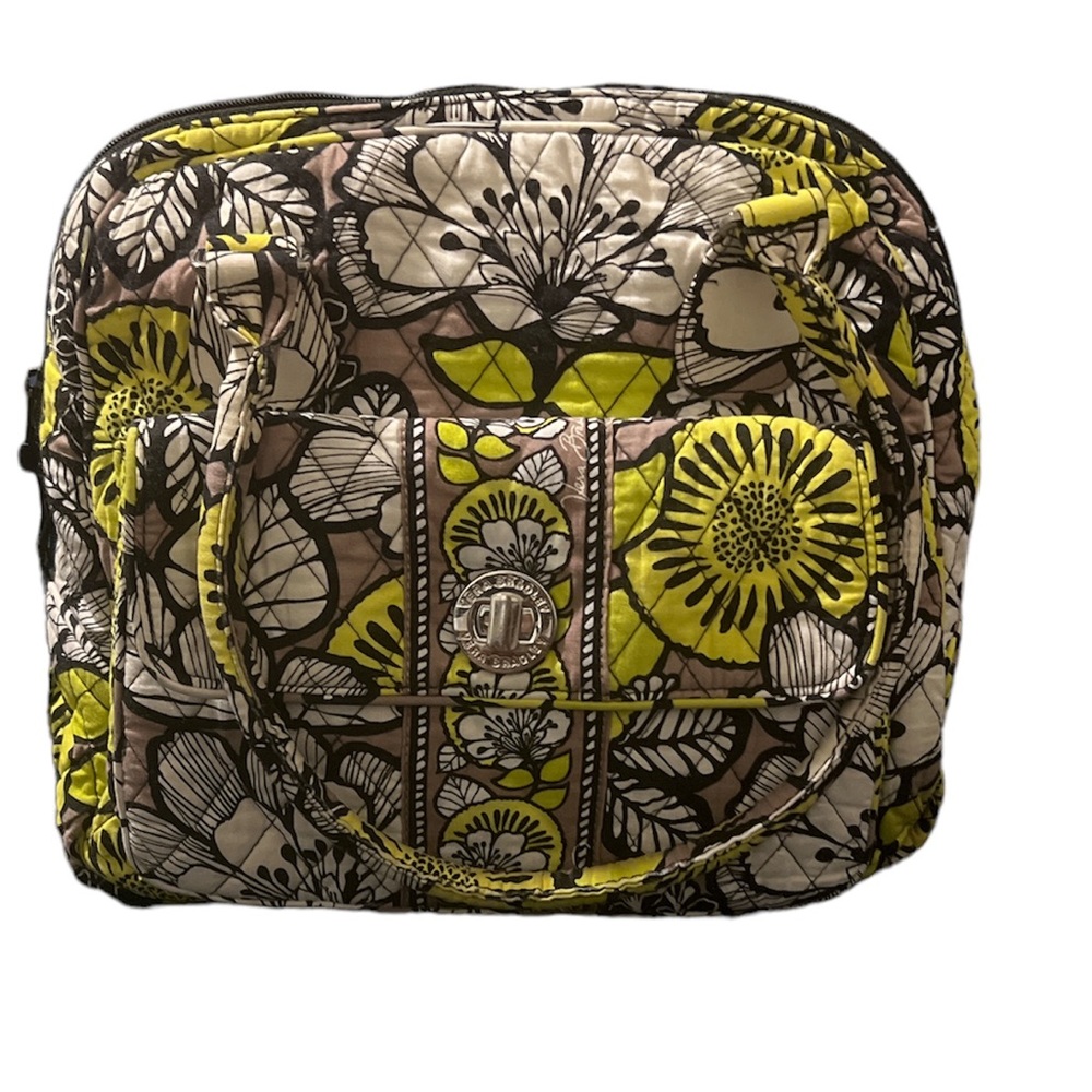 Vera Bradley Mandy citron large shoulder bag